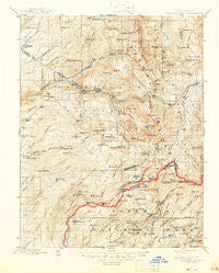 Dardanelles California Historical topographic map, 1:125000 scale, 30 X 30 Minute, Year 1898