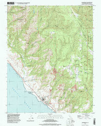 Davenport California Historical topographic map, 1:24000 scale, 7.5 X 7.5 Minute, Year 1997