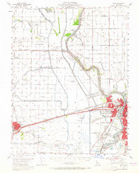 Davis California Historical topographic map, 1:62500 scale, 15 X 15 Minute, Year 1954