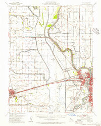 Davis California Historical topographic map, 1:62500 scale, 15 X 15 Minute, Year 1954