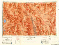 Death Valley California Historical topographic map, 1:250000 scale, 1 X 2 Degree, Year 1956