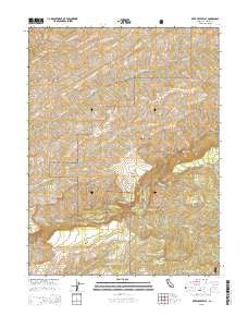 Deer Creek Flat California Current topographic map, 1:24000 scale, 7.5 X 7.5 Minute, Year 2015