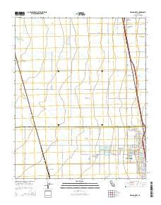 Delano West California Current topographic map, 1:24000 scale, 7.5 X 7.5 Minute, Year 2015