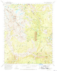 Devils Postpile California Historical topographic map, 1:62500 scale, 15 X 15 Minute, Year 1953