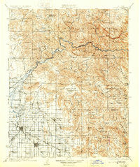 Dinuba California Historical topographic map, 1:125000 scale, 30 X 30 Minute, Year 1924