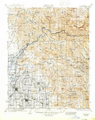 Dinuba California Historical topographic map, 1:125000 scale, 30 X 30 Minute, Year 1924