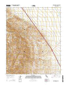 Domengine Ranch California Current topographic map, 1:24000 scale, 7.5 X 7.5 Minute, Year 2015