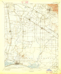 Downey California Historical topographic map, 1:62500 scale, 15 X 15 Minute, Year 1896