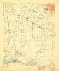 Downey California Historical topographic map, 1:62500 scale, 15 X 15 Minute, Year 1902