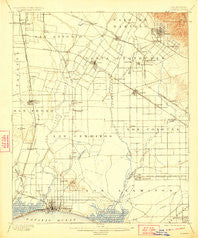 Downey California Historical topographic map, 1:62500 scale, 15 X 15 Minute, Year 1902