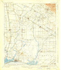 Downey California Historical topographic map, 1:62500 scale, 15 X 15 Minute, Year 1902