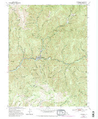 Downieville California Historical topographic map, 1:24000 scale, 7.5 X 7.5 Minute, Year 1951