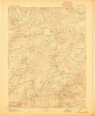 Downieville California Historical topographic map, 1:125000 scale, 30 X 30 Minute, Year 1893