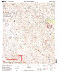 Dulzura California Historical topographic map, 1:24000 scale, 7.5 X 7.5 Minute, Year 1997