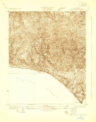 Dume Point California Historical topographic map, 1:24000 scale, 7.5 X 7.5 Minute, Year 1929