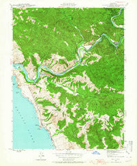 Duncans Mills California Historical topographic map, 1:24000 scale, 7.5 X 7.5 Minute, Year 1943
