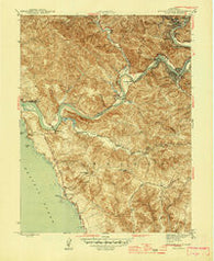 Duncans Mills California Historical topographic map, 1:31680 scale, 7.5 X 7.5 Minute, Year 1945