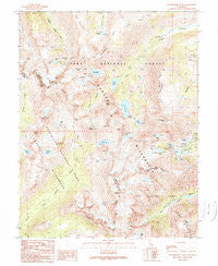 Dunderberg Peak California Historical topographic map, 1:24000 scale, 7.5 X 7.5 Minute, Year 1990