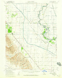 Dunnigan California Historical topographic map, 1:62500 scale, 15 X 15 Minute, Year 1953