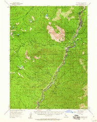 Dunsmuir California Historical topographic map, 1:62500 scale, 15 X 15 Minute, Year 1954