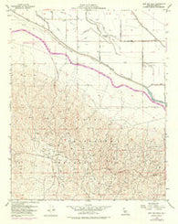 East Elk Hills California Historical topographic map, 1:24000 scale, 7.5 X 7.5 Minute, Year 1954