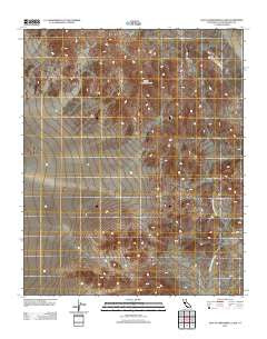 East of Broadwell Lake California Historical topographic map, 1:24000 scale, 7.5 X 7.5 Minute, Year 2012