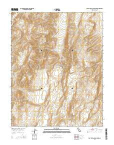 East of Waucoba Spring California Current topographic map, 1:24000 scale, 7.5 X 7.5 Minute, Year 2015