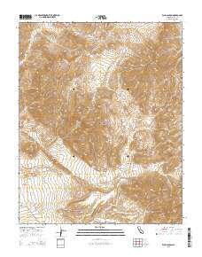 Echo Canyon California Current topographic map, 1:24000 scale, 7.5 X 7.5 Minute, Year 2015