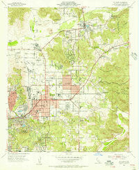El Cajon California Historical topographic map, 1:24000 scale, 7.5 X 7.5 Minute, Year 1955