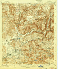 El Cajon California Historical topographic map, 1:62500 scale, 15 X 15 Minute, Year 1903