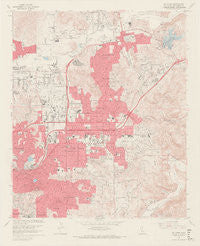 El Cajon California Historical topographic map, 1:24000 scale, 7.5 X 7.5 Minute, Year 1967