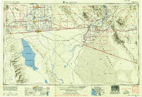 El Centro California Historical topographic map, 1:250000 scale, 1 X 2 Degree, Year 1955