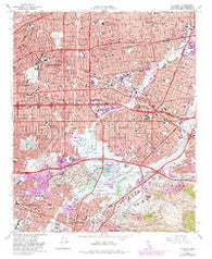El Monte California Historical topographic map, 1:24000 scale, 7.5 X 7.5 Minute, Year 1966