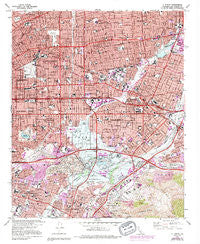 El Monte California Historical topographic map, 1:24000 scale, 7.5 X 7.5 Minute, Year 1966