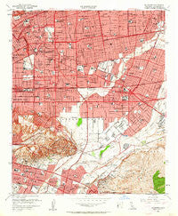 El Monte California Historical topographic map, 1:24000 scale, 7.5 X 7.5 Minute, Year 1953