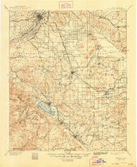 Elsinore California Historical topographic map, 1:125000 scale, 30 X 30 Minute, Year 1901