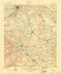 Elsinore California Historical topographic map, 1:125000 scale, 30 X 30 Minute, Year 1901