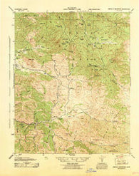 Emerald Mtn California Historical topographic map, 1:62500 scale, 15 X 15 Minute, Year 1943