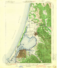 Eureka California Historical topographic map, 1:62500 scale, 15 X 15 Minute, Year 1942