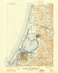 Eureka California Historical topographic map, 1:62500 scale, 15 X 15 Minute, Year 1942