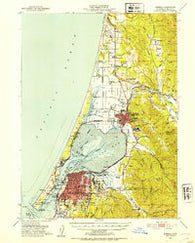 Eureka California Historical topographic map, 1:62500 scale, 15 X 15 Minute, Year 1951