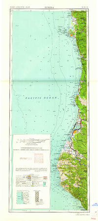 Eureka California Historical topographic map, 1:250000 scale, 2 X 1 Degree, Year 1961