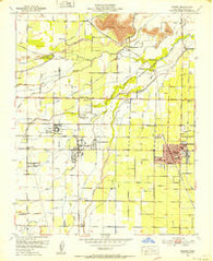 Exeter California Historical topographic map, 1:24000 scale, 7.5 X 7.5 Minute, Year 1950