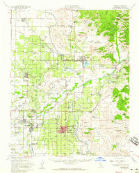 Exeter California Historical topographic map, 1:62500 scale, 15 X 15 Minute, Year 1952