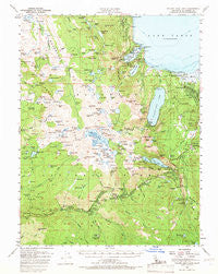 Fallen Leaf Lake California Historical topographic map, 1:62500 scale, 15 X 15 Minute, Year 1955