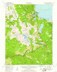 Fallen Leaf Lake California Historical topographic map, 1:62500 scale, 15 X 15 Minute, Year 1955