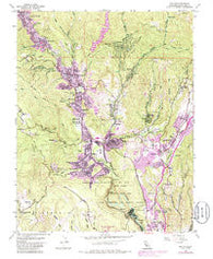 Felton California Historical topographic map, 1:24000 scale, 7.5 X 7.5 Minute, Year 1955