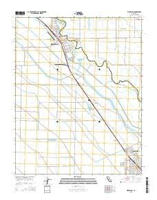Firebaugh California Current topographic map, 1:24000 scale, 7.5 X 7.5 Minute, Year 2015