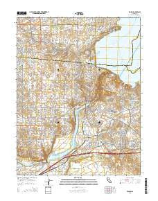 Folsom California Current topographic map, 1:24000 scale, 7.5 X 7.5 Minute, Year 2015