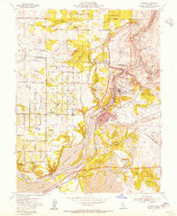 Folsom California Historical topographic map, 1:24000 scale, 7.5 X 7.5 Minute, Year 1954
